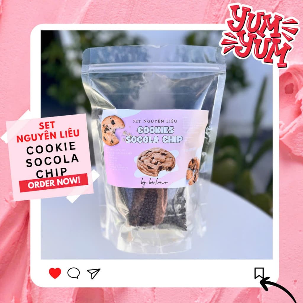 Set nguyên liệu làm bánh Cookie Socola chip