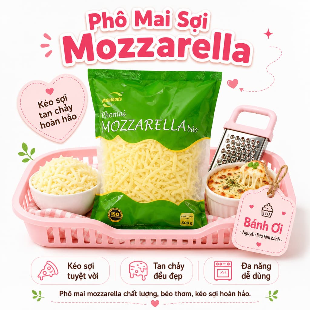 Phô mai bào Mozzarella