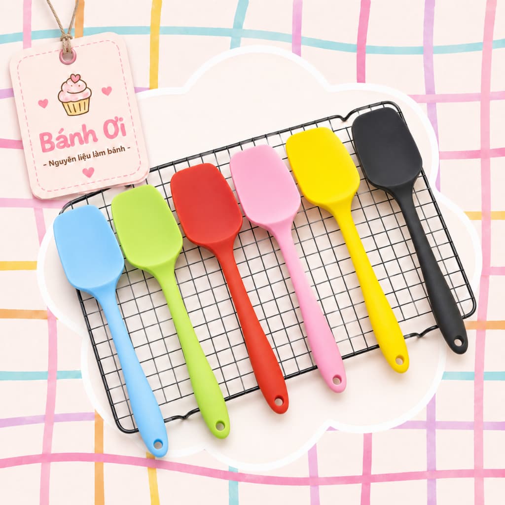 Phới thìa - phới vét bột dạng thìa silicon