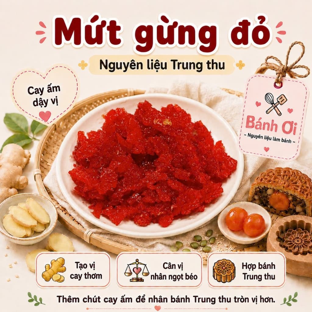 Mứt gừng đỏ cắt sợi