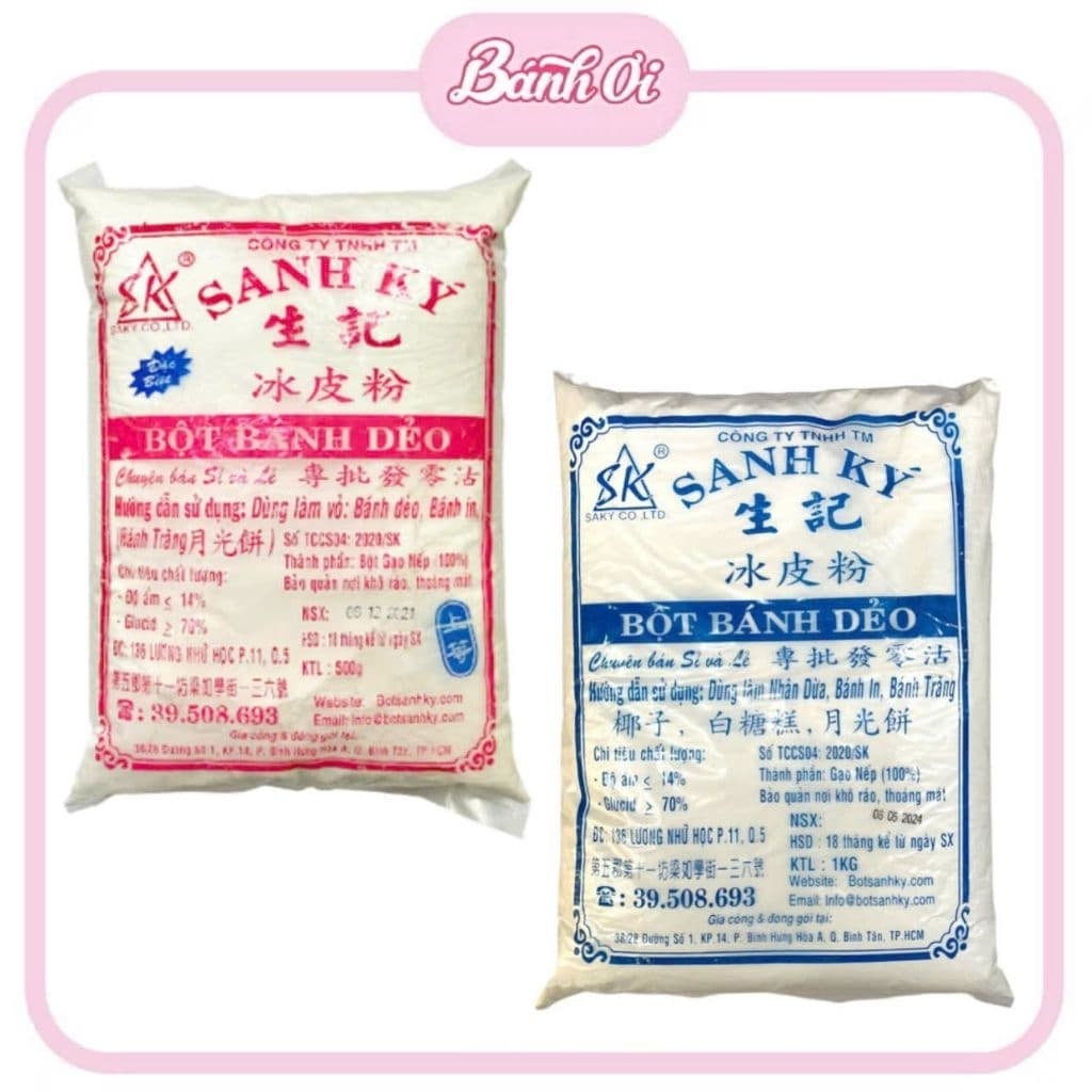 Bột bánh Dẻo Sanh ký - Xanh (trộn nhân)